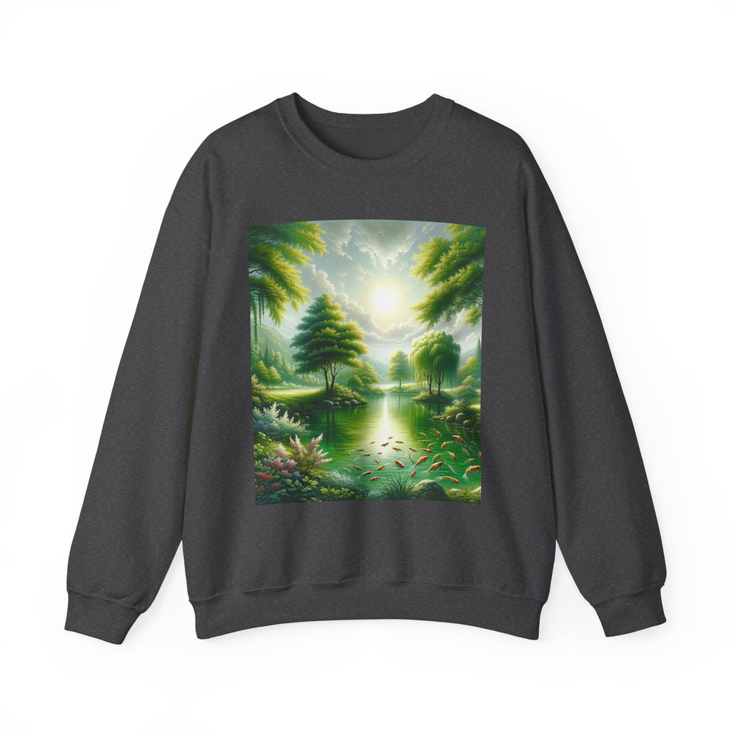 Lets Go Fishing Lake Crewneck Sweatshirt