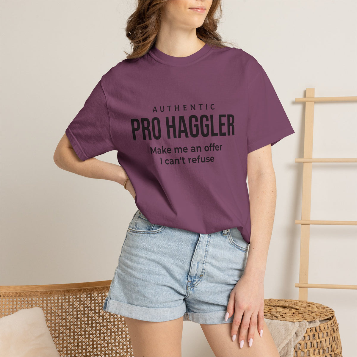 "Authentic Pro Haggler" Unisex Garment-Dyed T-shirt