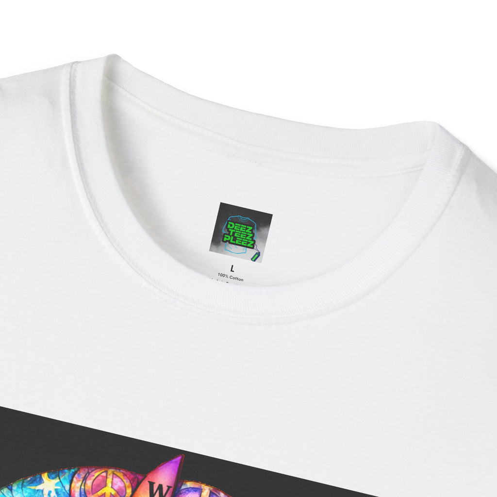 T‑Shirt — Colorful Peace Lips "I Am Who I Am" Graphic Tee