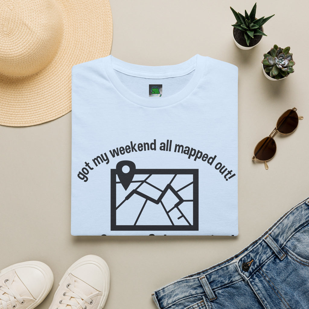 T-Shirt — “Got My Weekend All Mapped Out” Garage Sale Map Tee