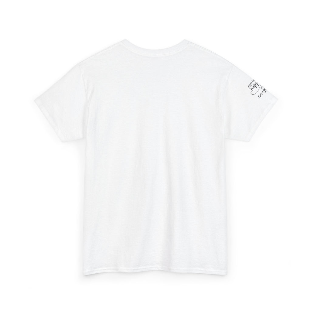 T-Shirt — "Apparently I Love Yard Sales" Minimal Ocean Watercolor Pocket w Sleeve Love