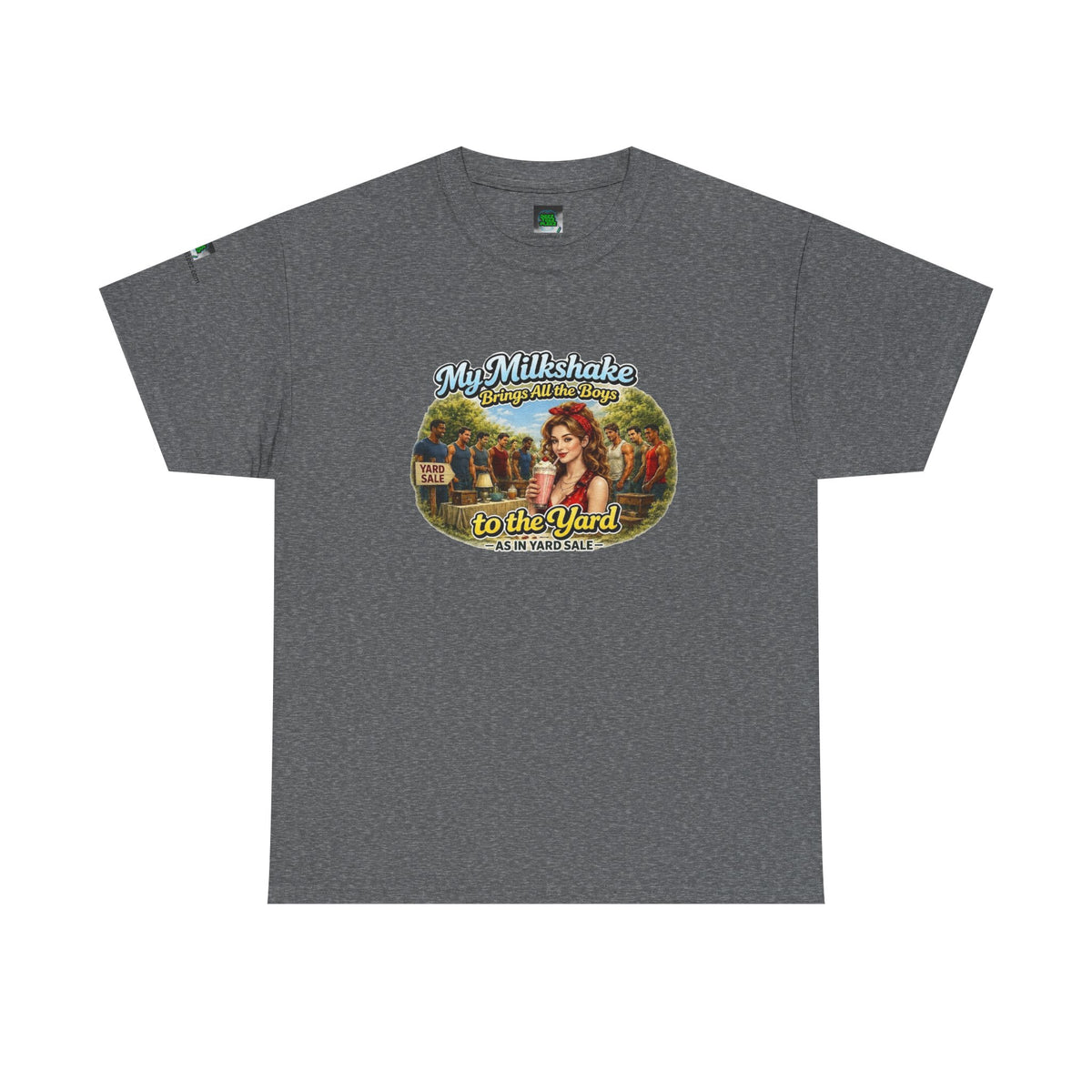 Retro Milkshake Shop Graphic Tee — "My Milkshake Brings All The Boys To The Yard" Vintage Art