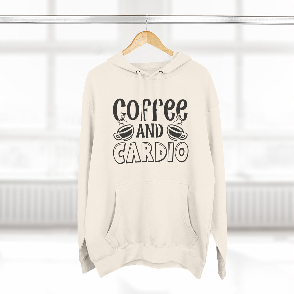 Coffee and Cardio Hoodie - Funny Fitness Coffee Lover Pullover