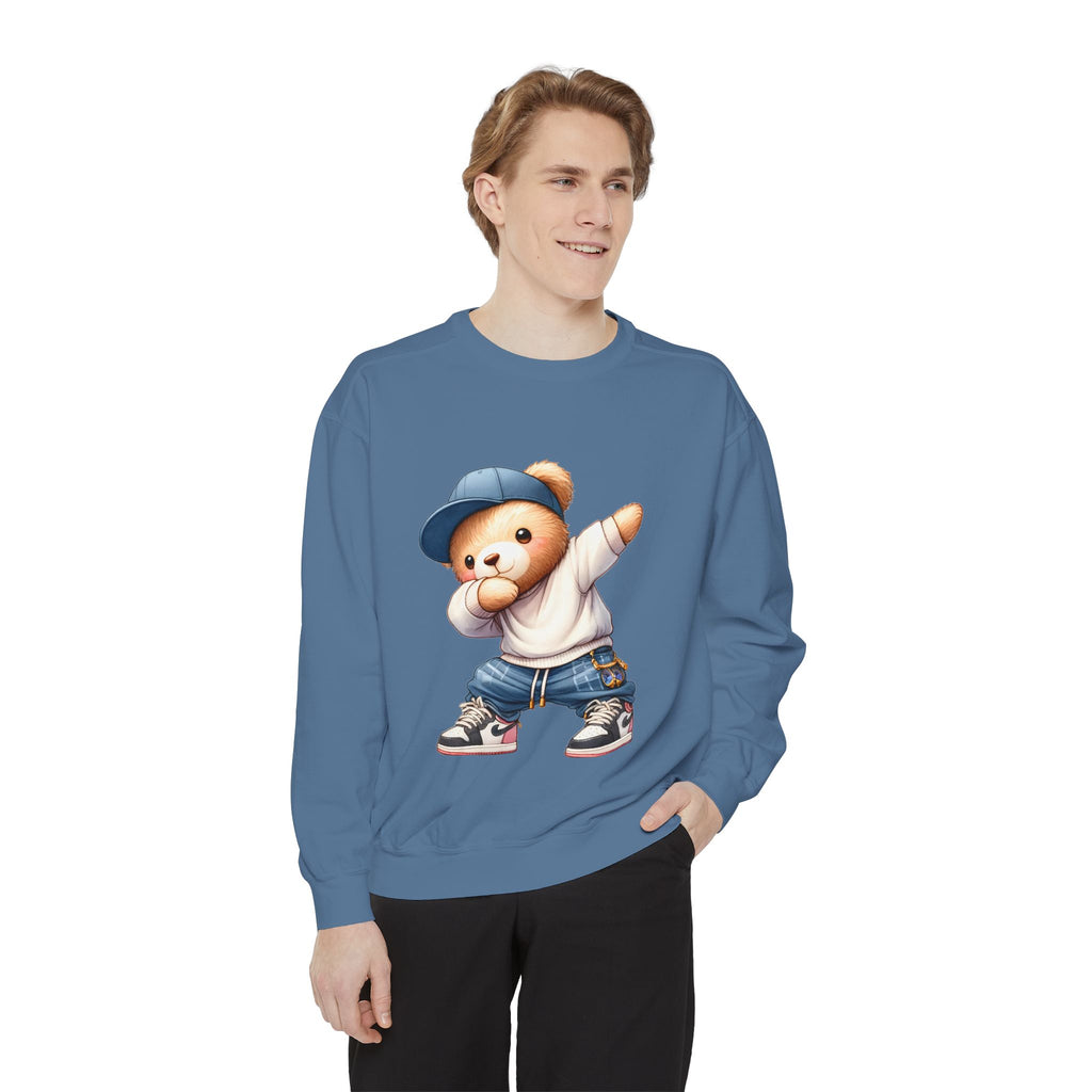 Dabbing Teddy Bear Sweatshirt — Cute Streetwear Graphic Pullover