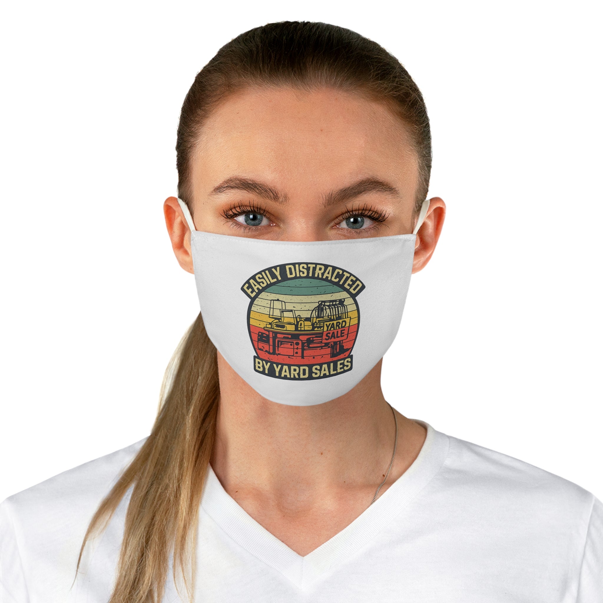 Easily Distracted by Yard Sales Face Mask