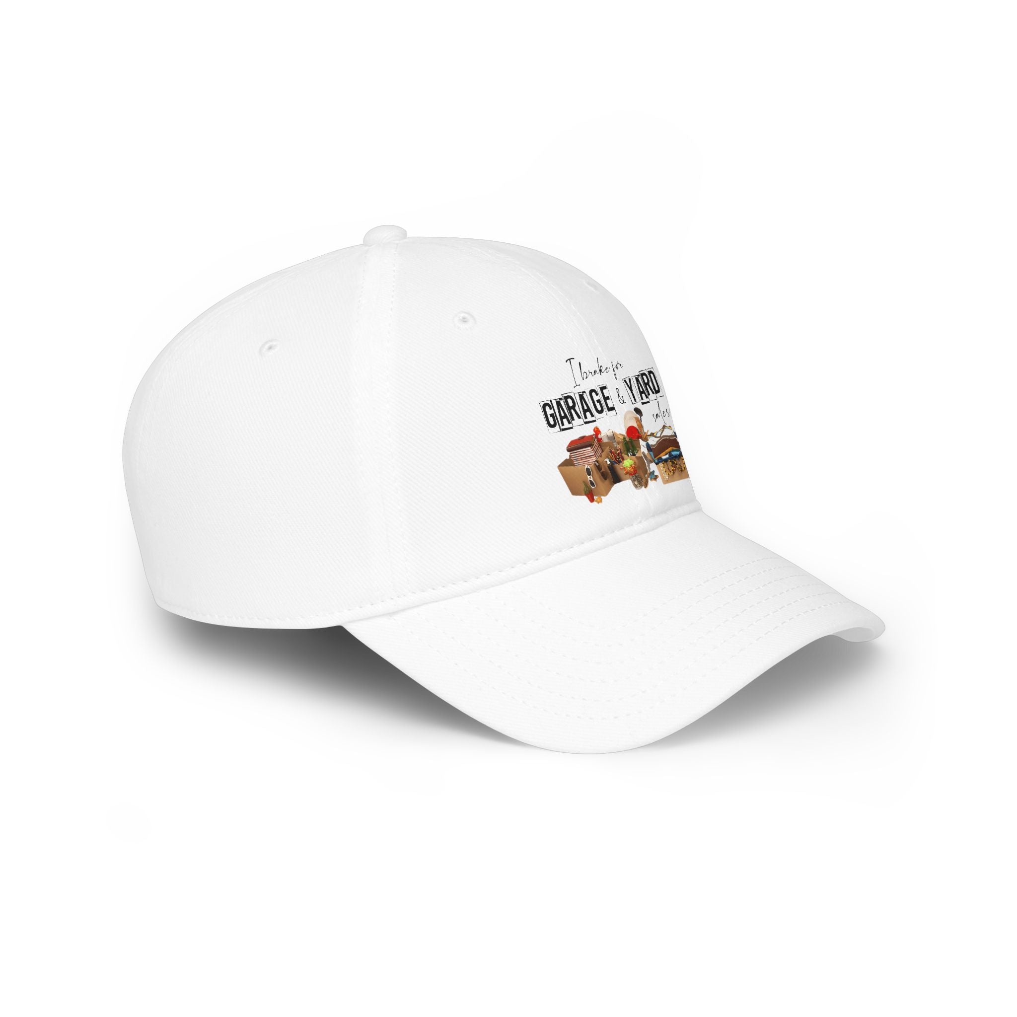 Low Profile Baseball Cap - I Love Garage & Yard Sale Vintage Market Design