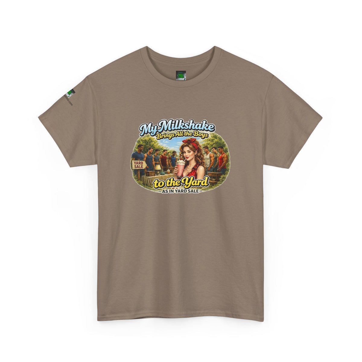 Retro Milkshake Shop Graphic Tee — "My Milkshake Brings All The Boys To The Yard" Vintage Art