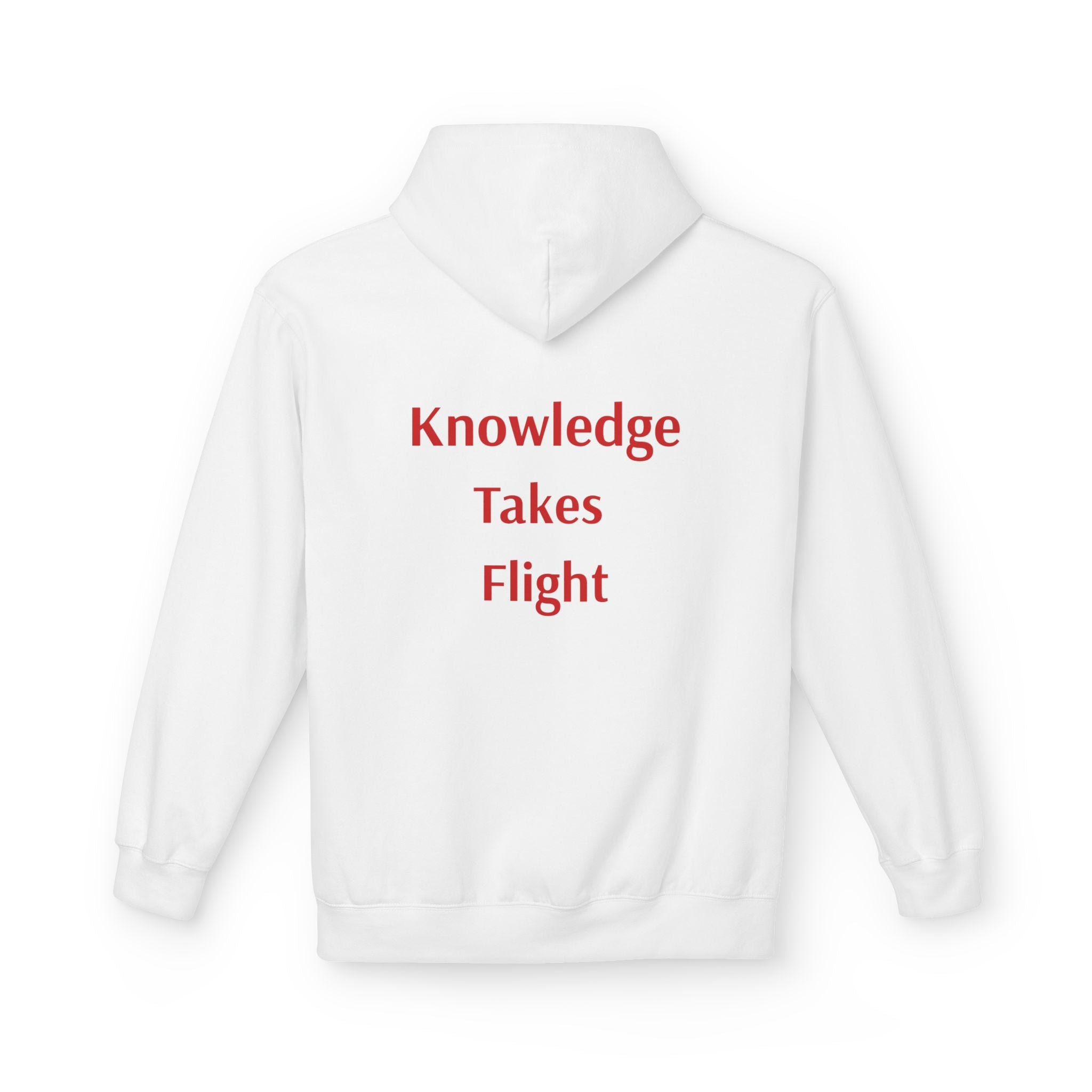 Cosmic Flight Hoodie — "Knowledge Takes Flight" Graphic Pullover