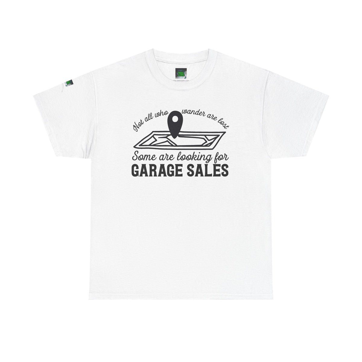 Garage Sale Hunter T-Shirt — "Some Are Looking for Garage Sales" Vintage Map Design