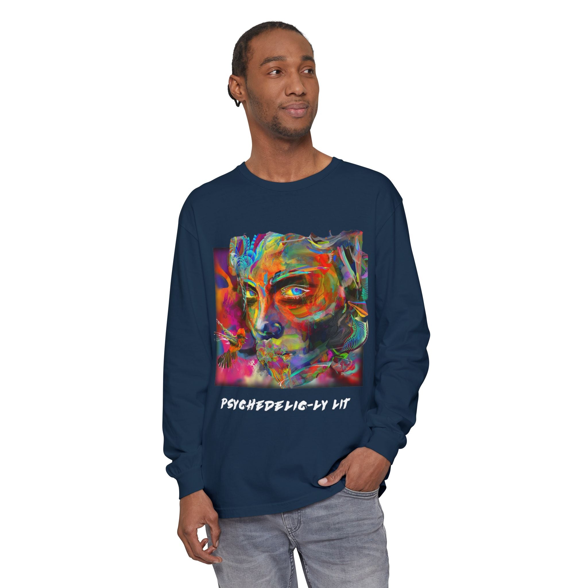 Psychedelic Portrait Long Sleeve Tee