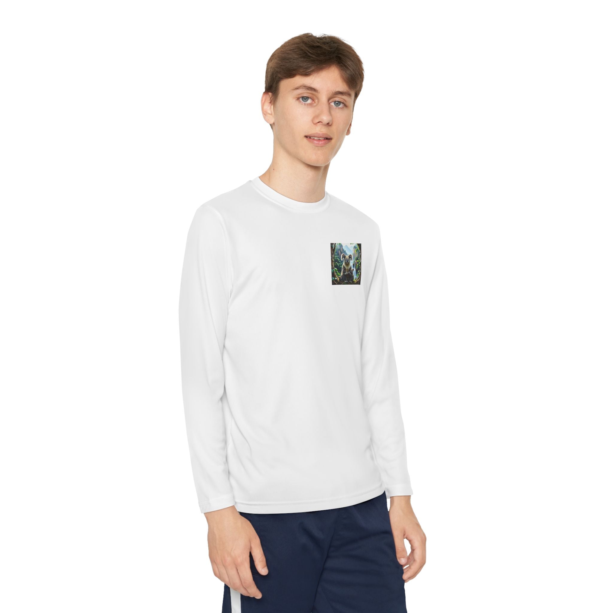 Youth Long Sleeve Tee — Small Nature Graphic Chest Print