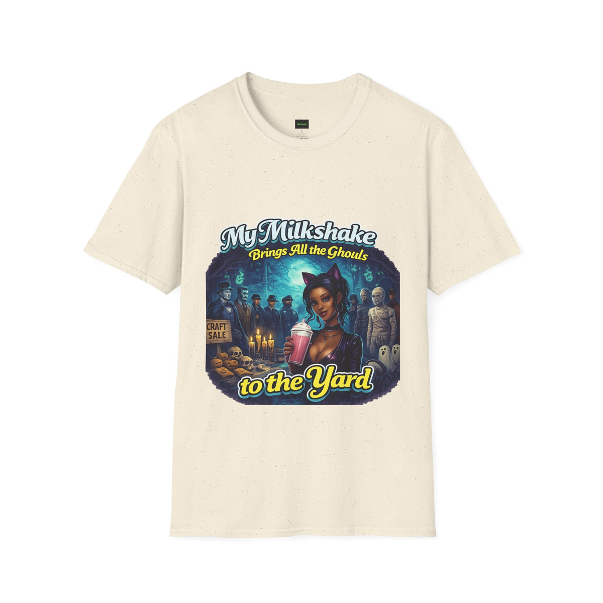 My Milkshake Brings All the Ghouls to the Yard T-Shirt — Retro Halloween Horror Tee