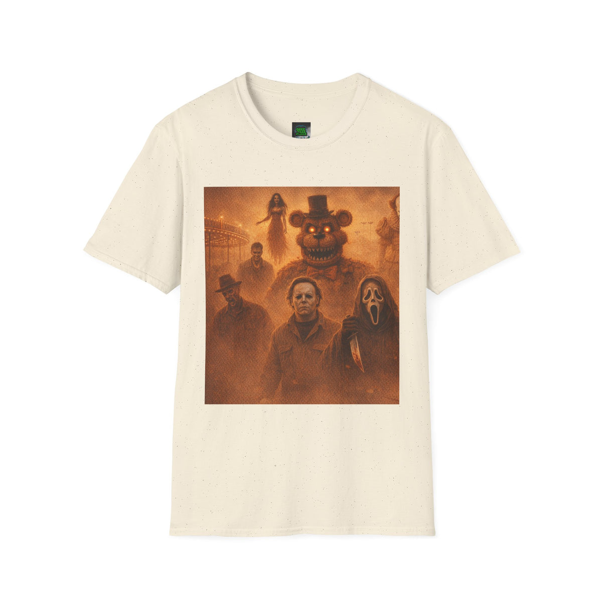 Horror Icons Halloween T-Shirt – Retro Slasher Movie Collage