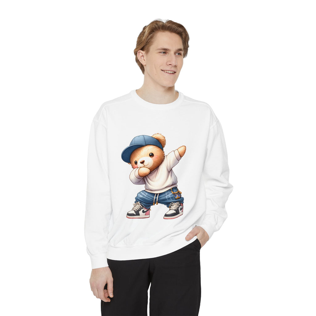 Dabbing Teddy Bear Sweatshirt — Cute Streetwear Graphic Pullover