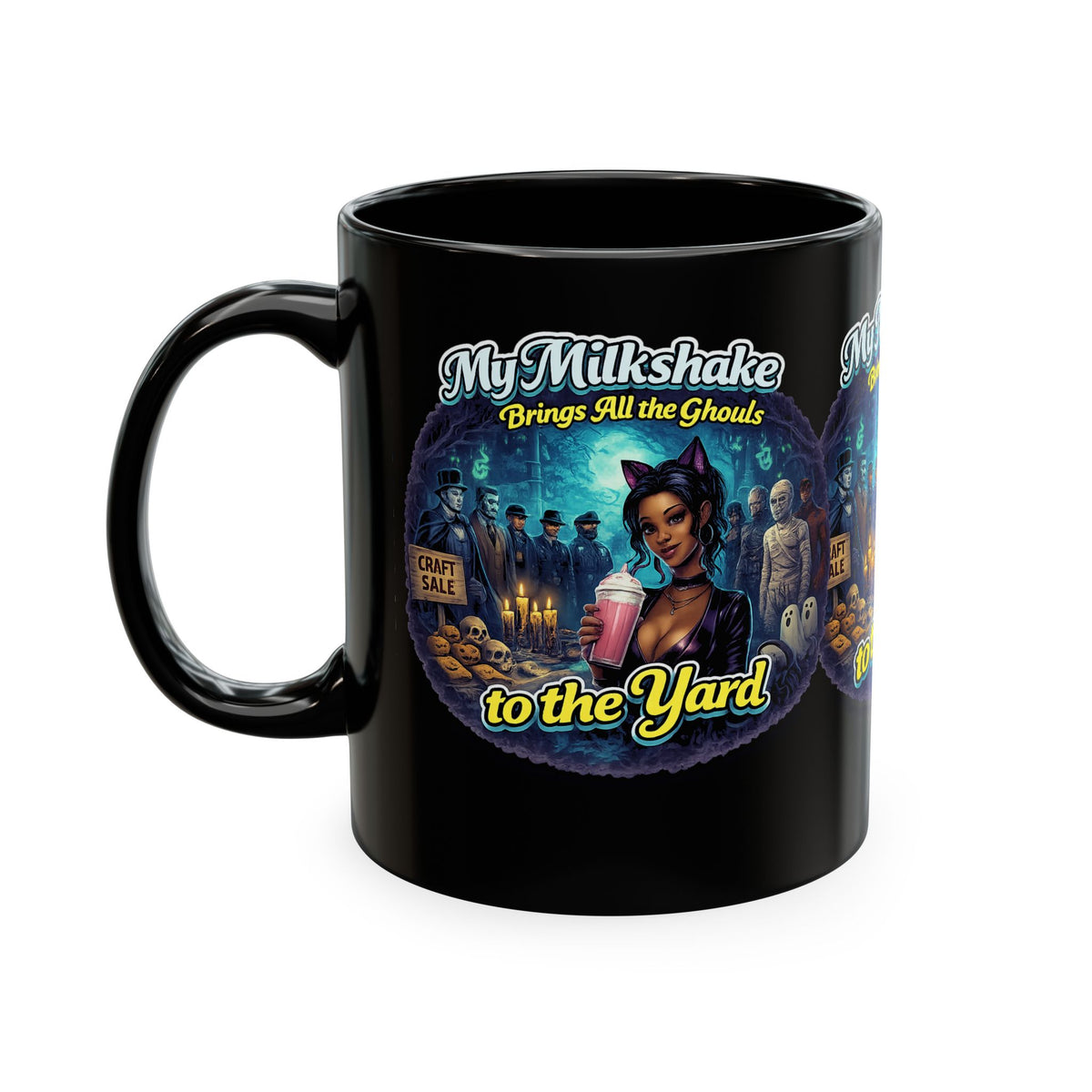 My Milkshake Brings All the Ghouls to the Yard Halloween Ceramic Mug