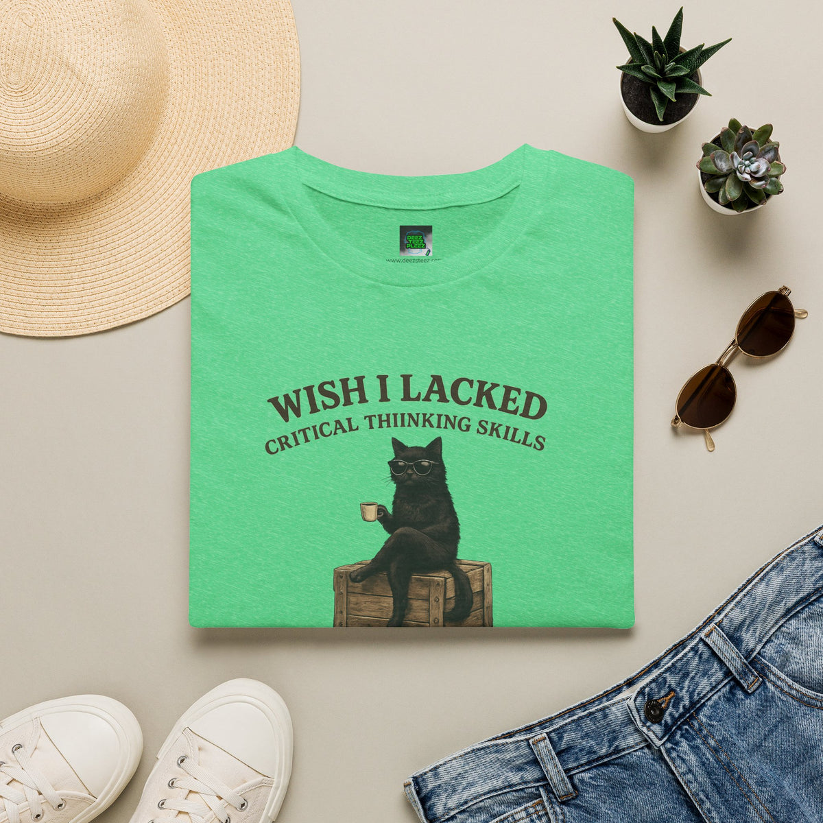 Unisex Softstyle T-Shirt "I Wish Cool Cat"