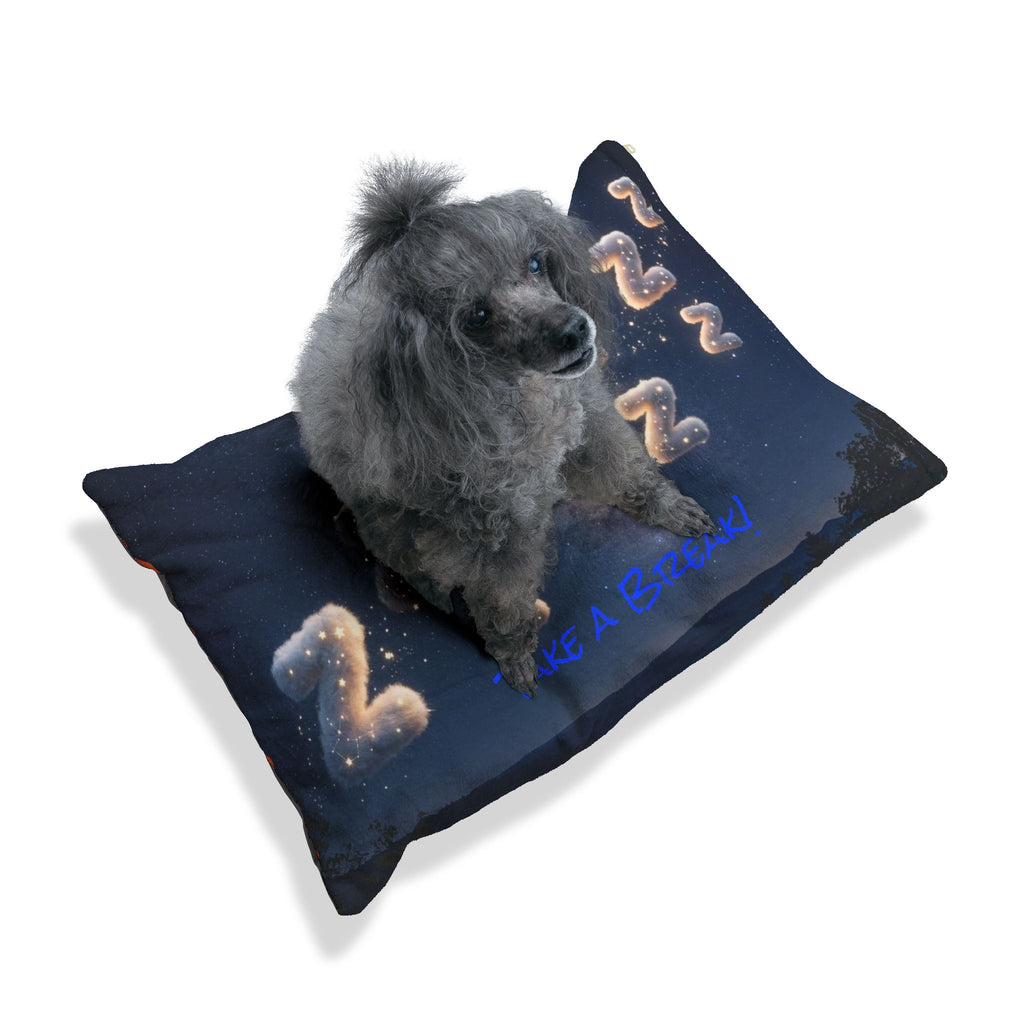 Sleepy Night Pet Bed – 'Take a Break' Cozy Cloud Zzzz Pillow for Dogs & Cats