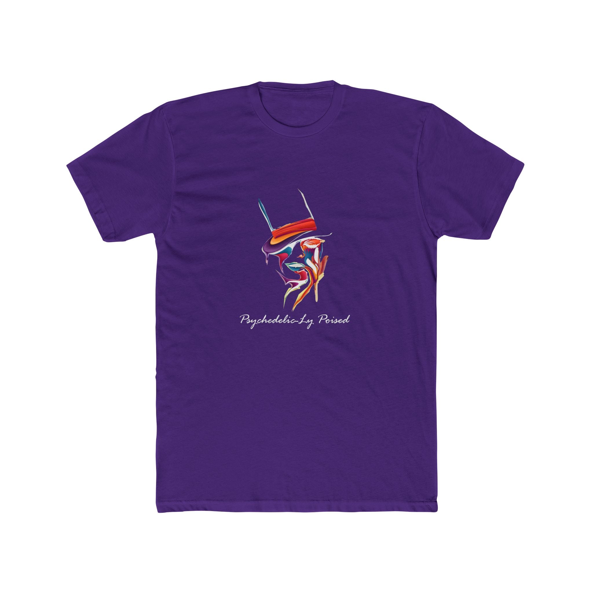 Psychedelic-ly Poised Tee – Colorful Abstract Lady Graphic Shirt