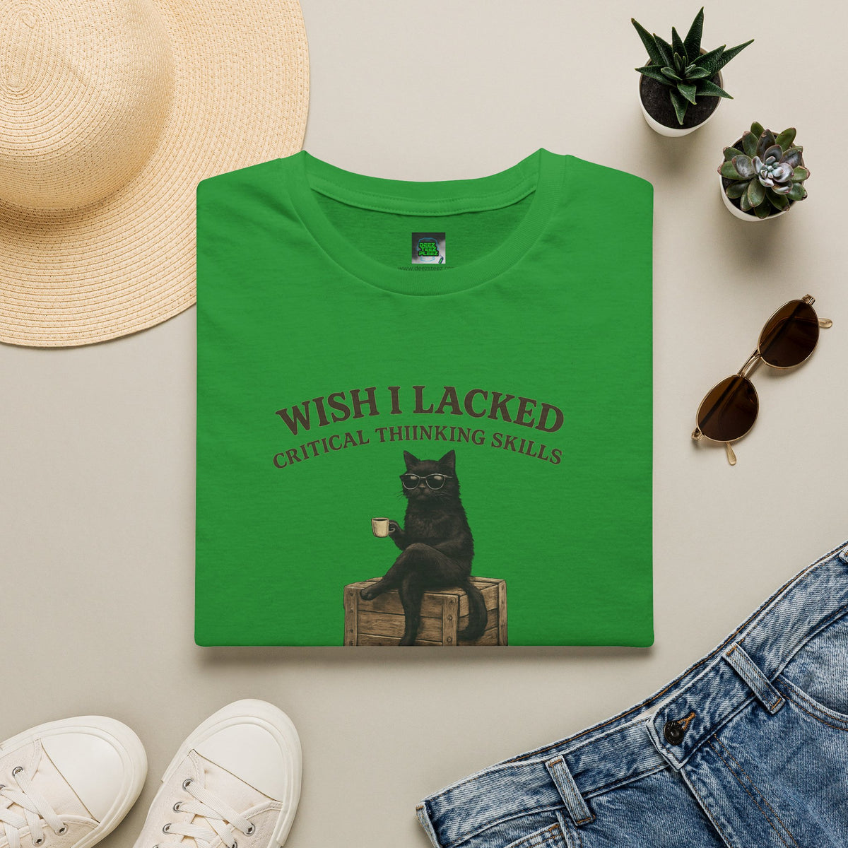 Unisex Softstyle T-Shirt "I Wish Cool Cat"
