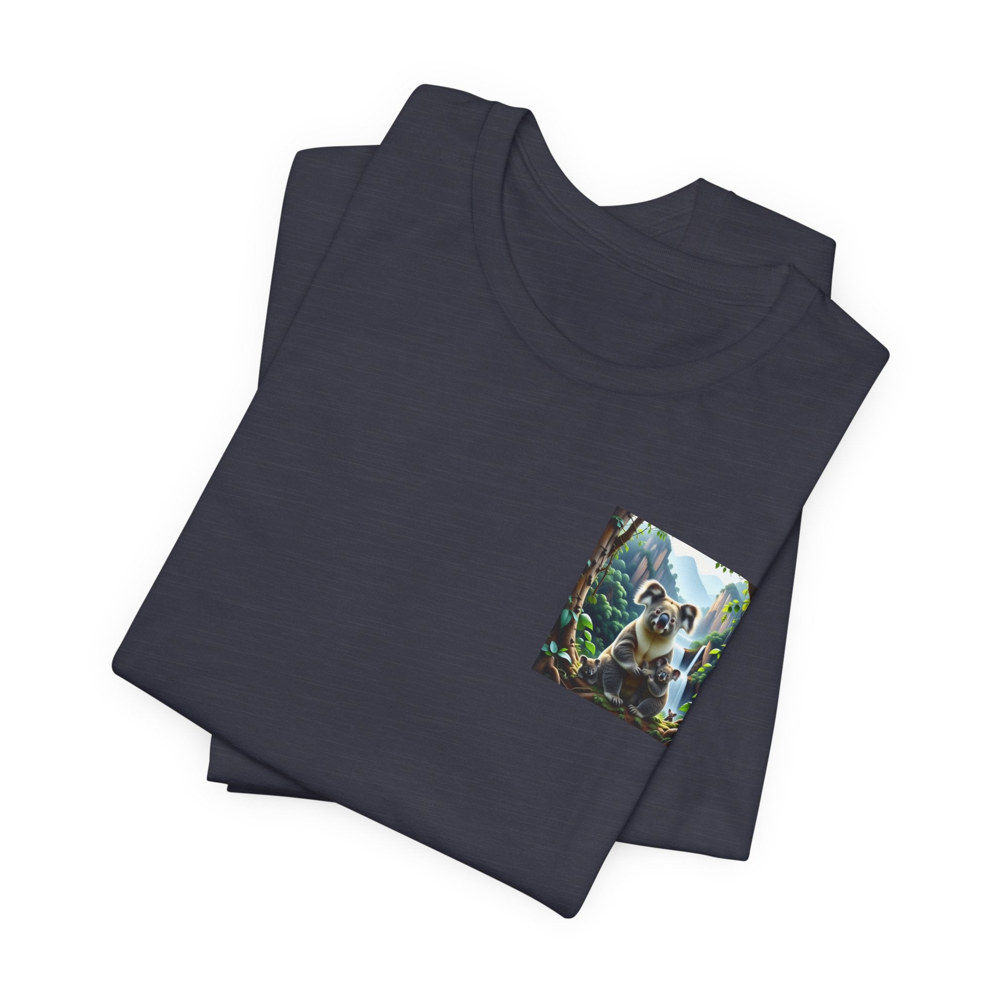 Koala Pocket Tee – Cute Wildlife Graphic Short Sleeve Shirt