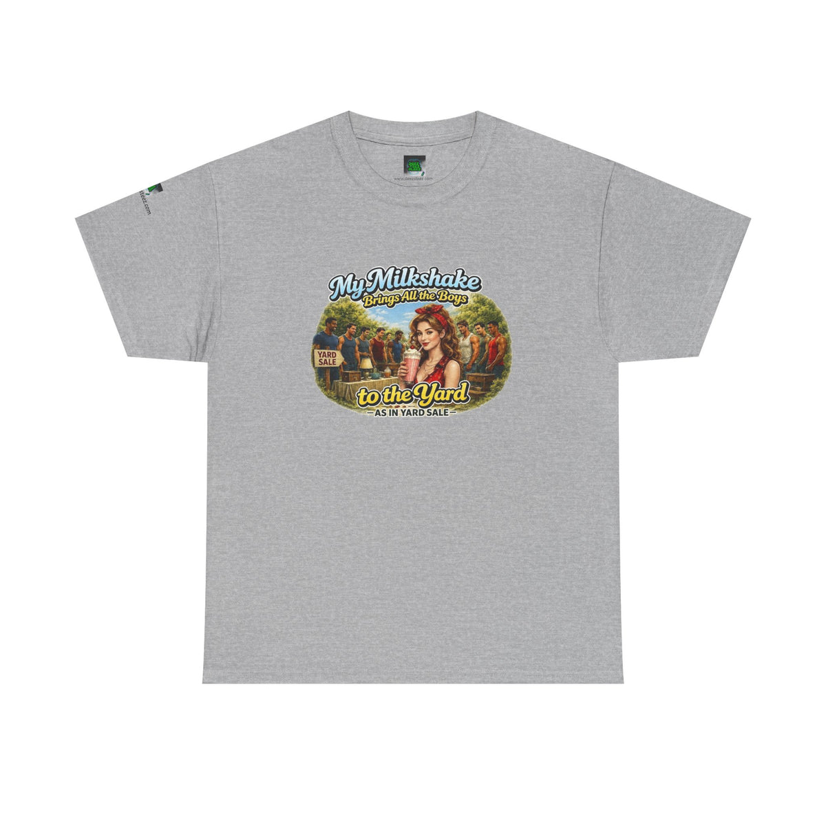 Retro Milkshake Shop Graphic Tee — "My Milkshake Brings All The Boys To The Yard" Vintage Art