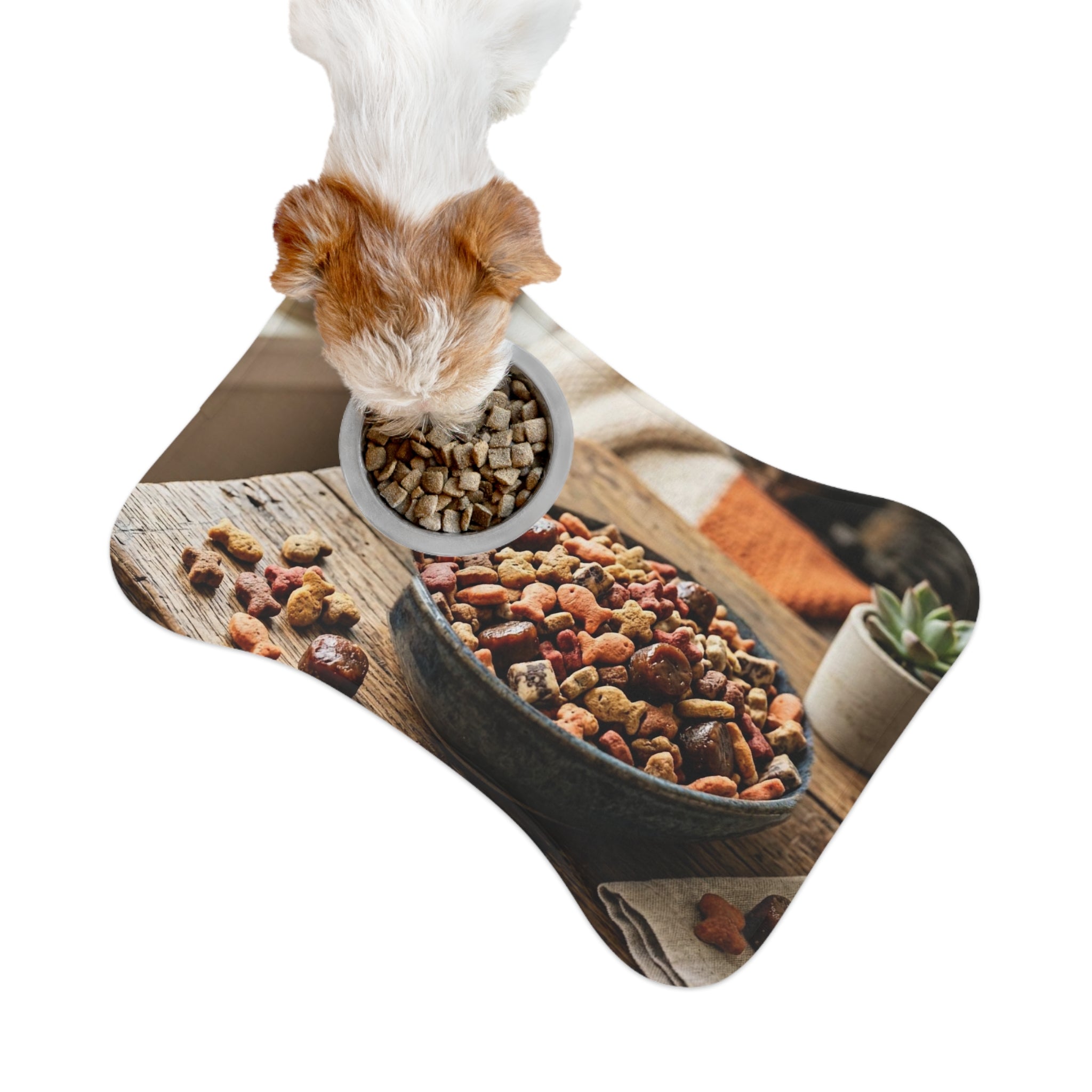 Rustic Pet Feeding Mat — Dog Food Bowl Placemat