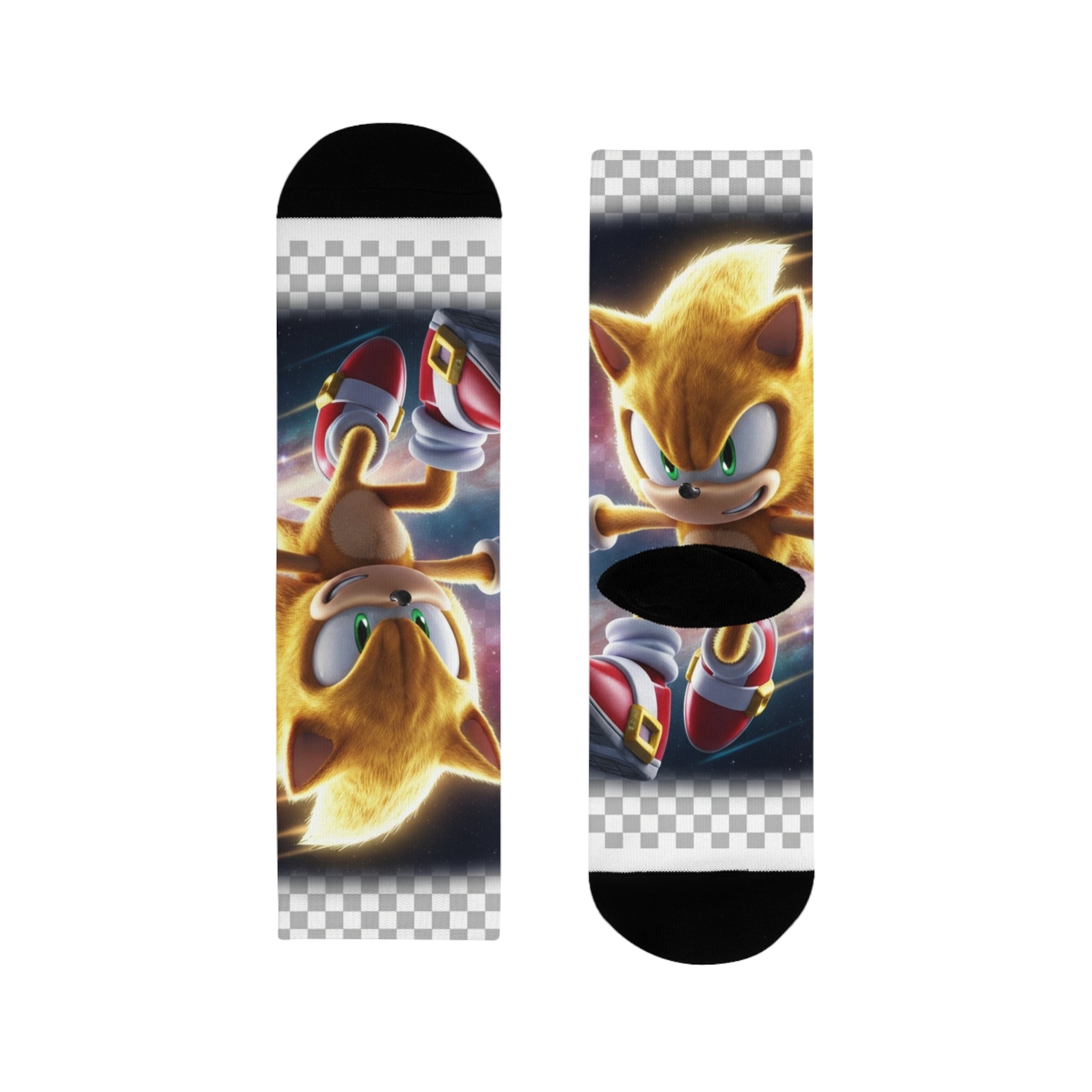 Gold Sarcastic Hedgehog Crew Socks — Sublimation EU