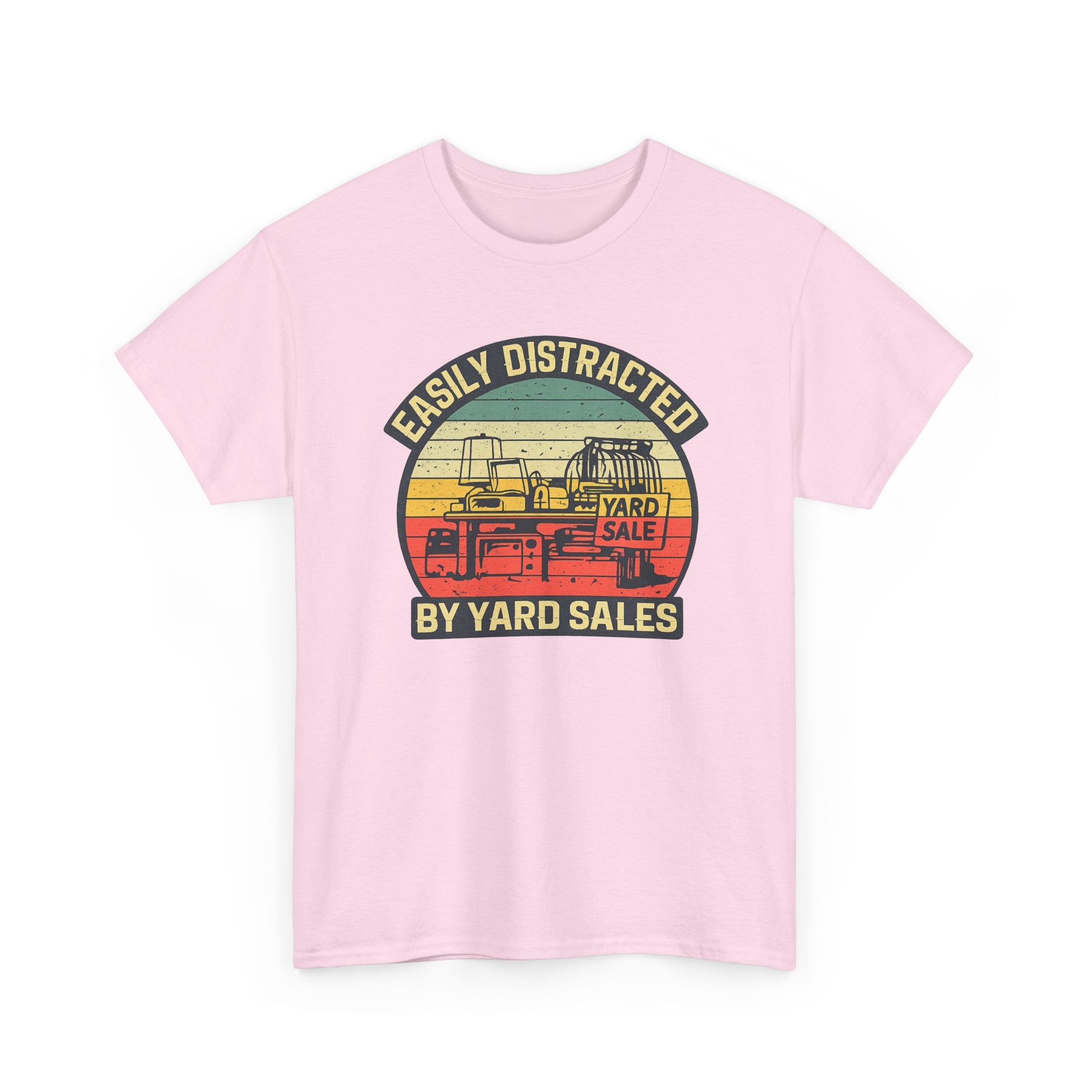 Yard Sale Vintage Tee — "Easily Distracted by Yard Sales" Graphic T-Shirt