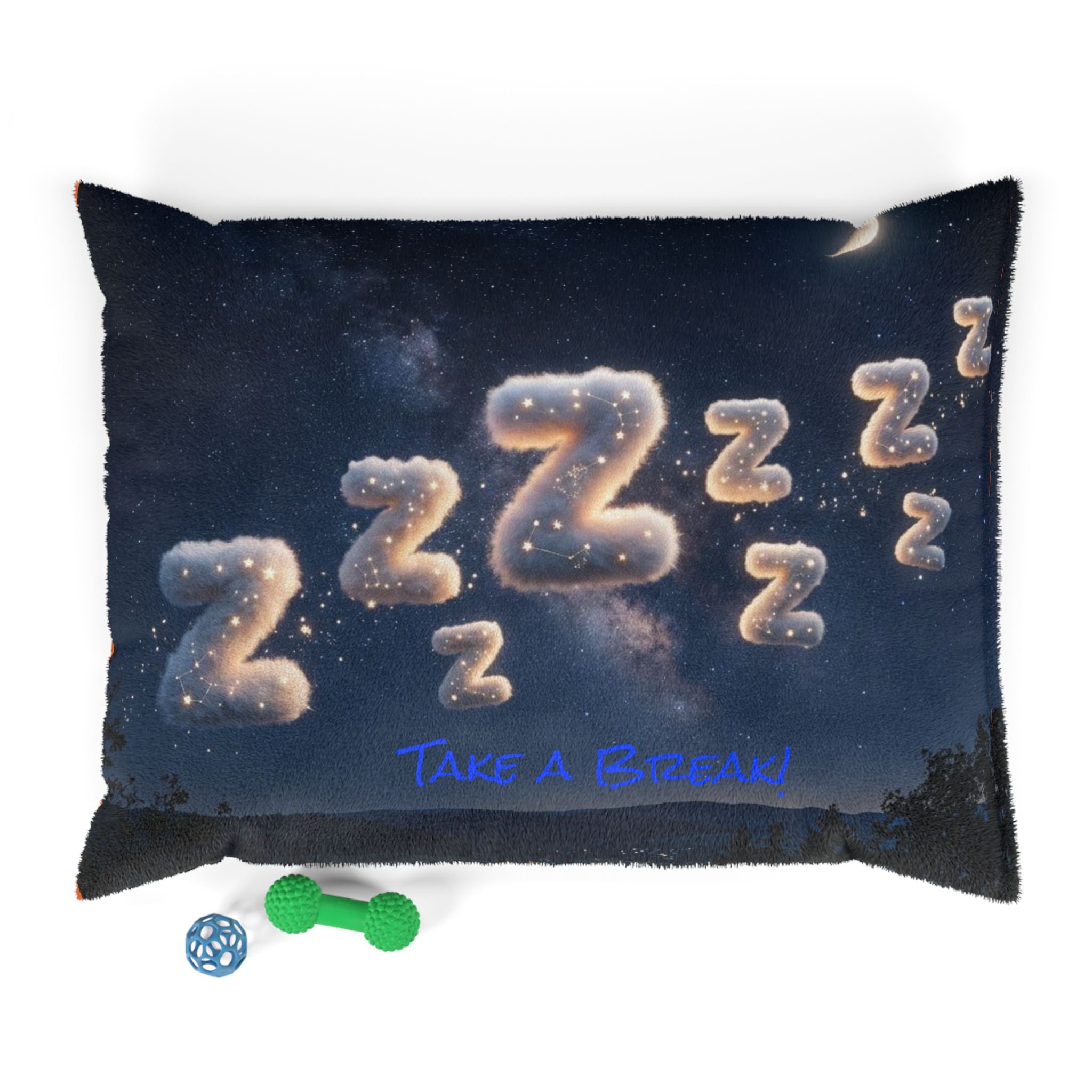 Sleepy Night Pet Bed – 'Take a Break' Cozy Cloud Zzzz Pillow for Dogs & Cats