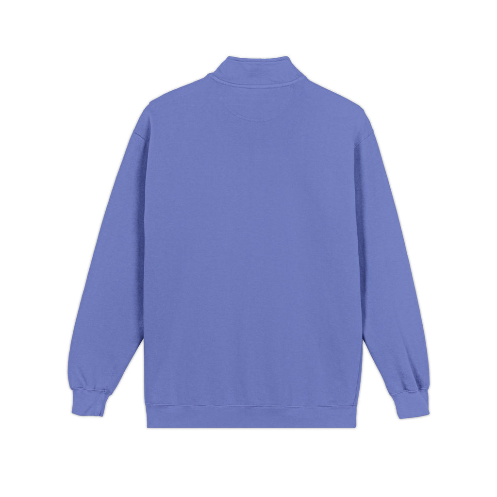 Quarter-Zip Sweatshirt with Cute Teddy Embroidery – Casual Cozy Pullover