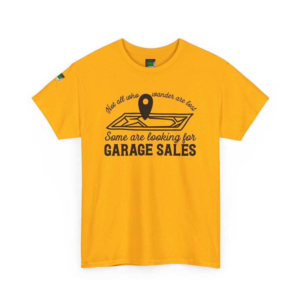 Garage Sale Hunter T-Shirt — "Some Are Looking for Garage Sales" Vintage Map Design