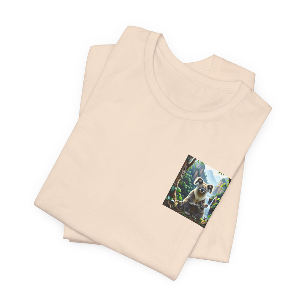 Koala Pocket Tee – Cute Wildlife Graphic Short Sleeve Shirt