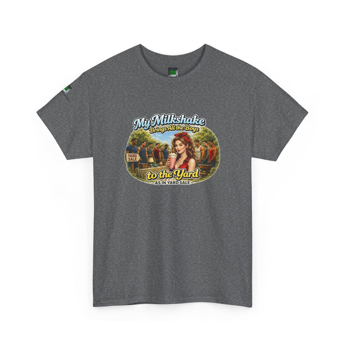 Retro Milkshake Shop Graphic Tee — "My Milkshake Brings All The Boys To The Yard" Vintage Art