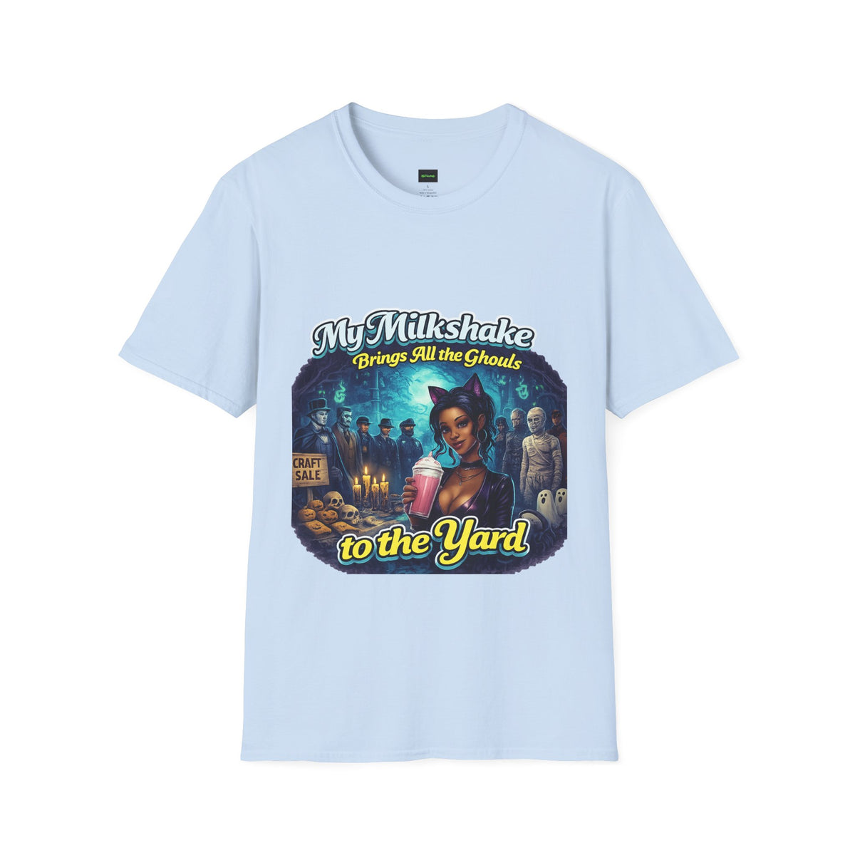 My Milkshake Brings All the Ghouls to the Yard T-Shirt — Retro Halloween Horror Tee