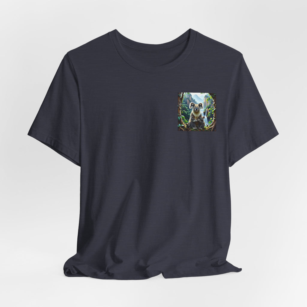 Koala Pocket Tee – Cute Wildlife Graphic Short Sleeve Shirt