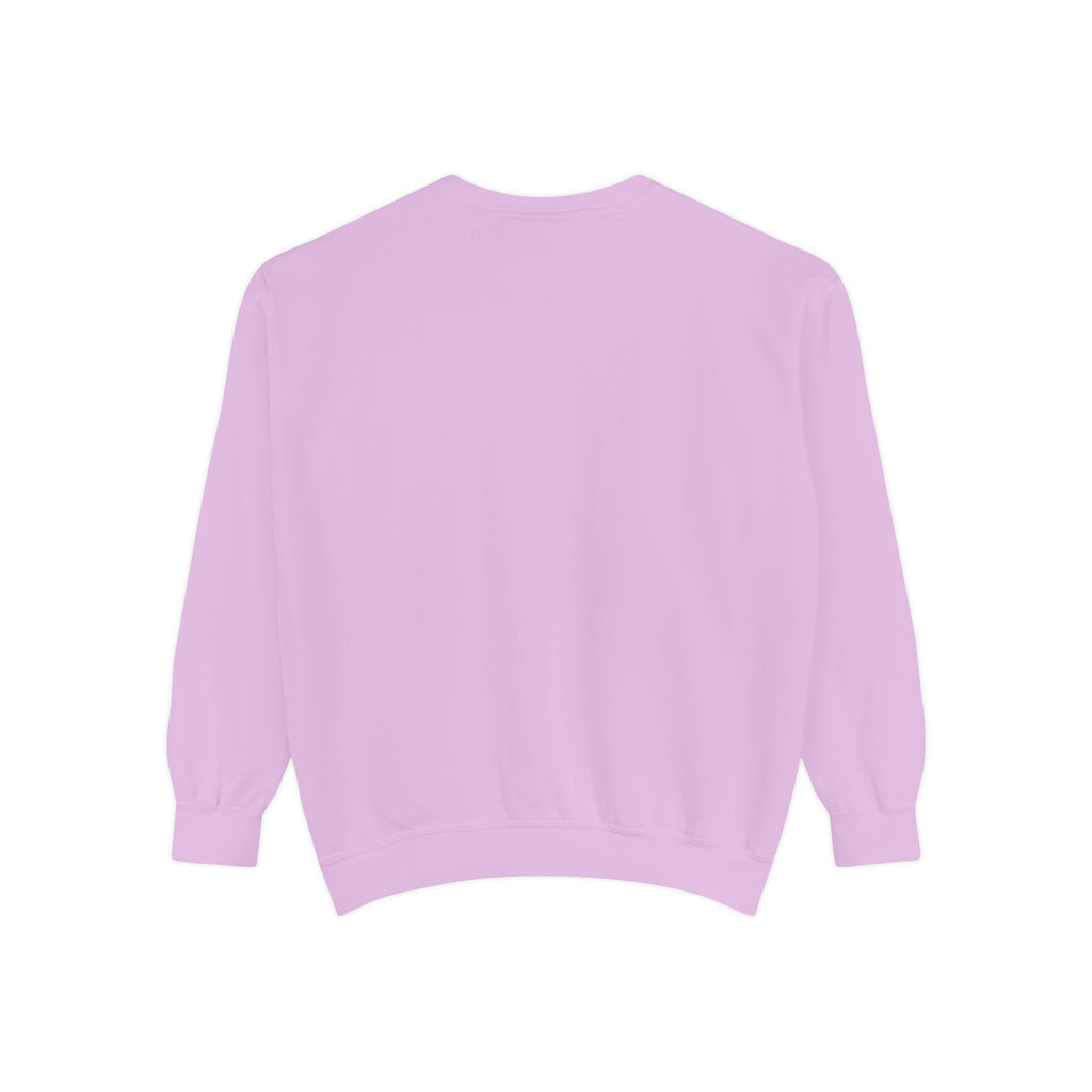 Never Give Up Sweatshirt — Motivational Garment-Dyed Crewneck