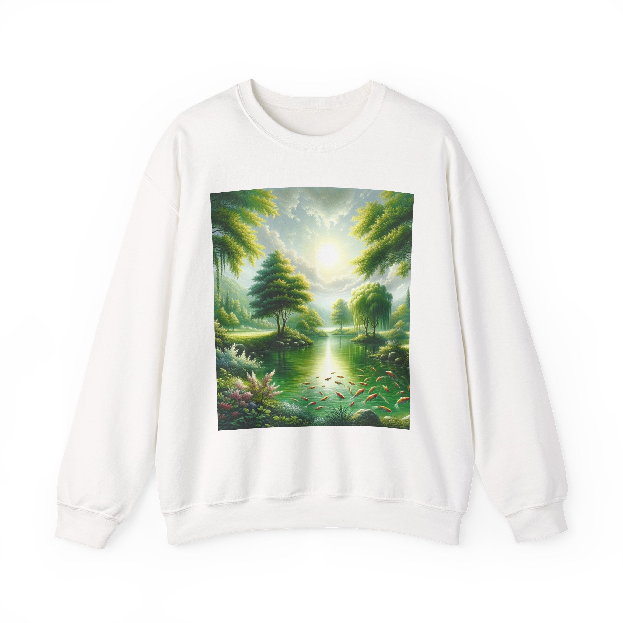 Lets Go Fishing Lake Crewneck Sweatshirt