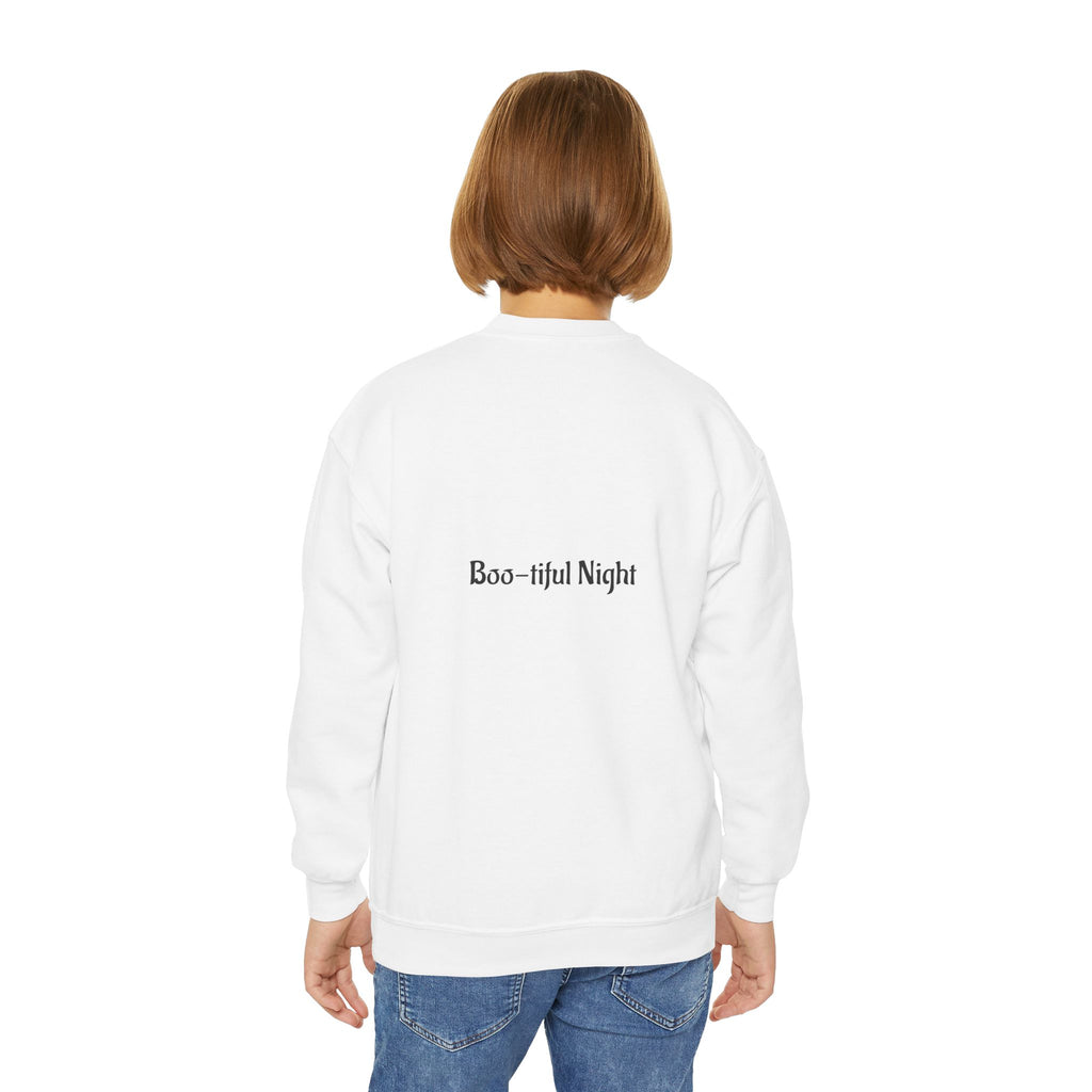 Boo-tiful Night Halloween Youth Crewneck Sweatshirt