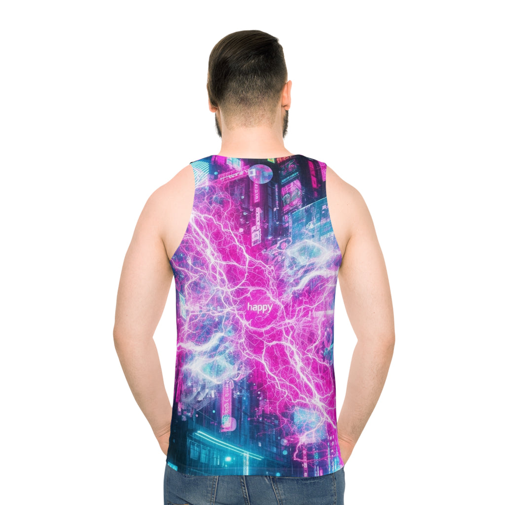 Neon City All-Over Print Tank Top — Retro Neon Vibe