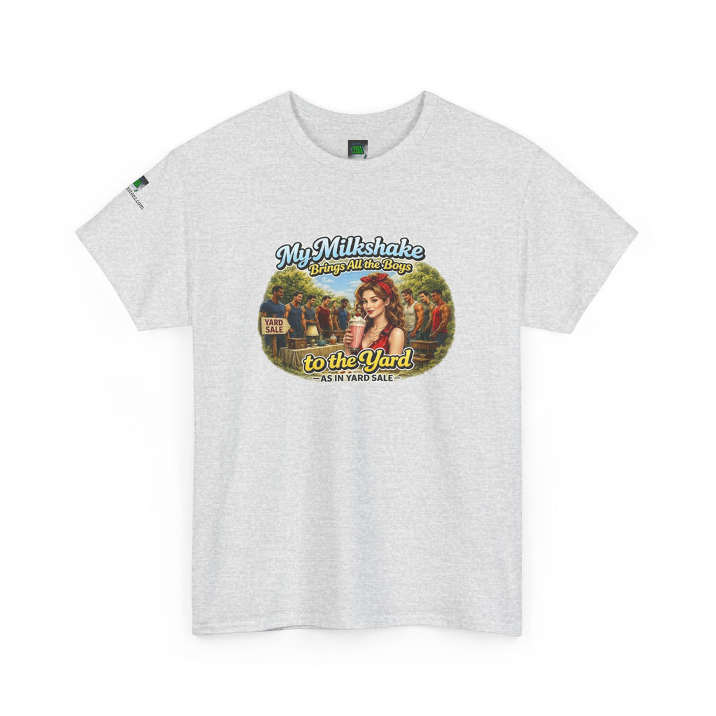 Retro Milkshake Shop Graphic Tee — "My Milkshake Brings All The Boys To The Yard" Vintage Art