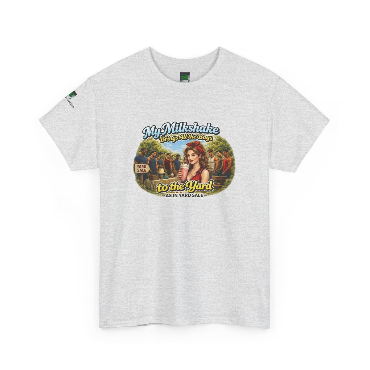 Retro Milkshake Shop Graphic Tee — "My Milkshake Brings All The Boys To The Yard" Vintage Art