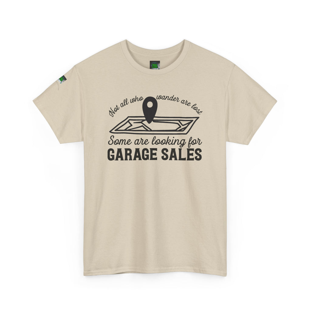 Garage Sale Hunter T-Shirt — "Some Are Looking for Garage Sales" Vintage Map Design