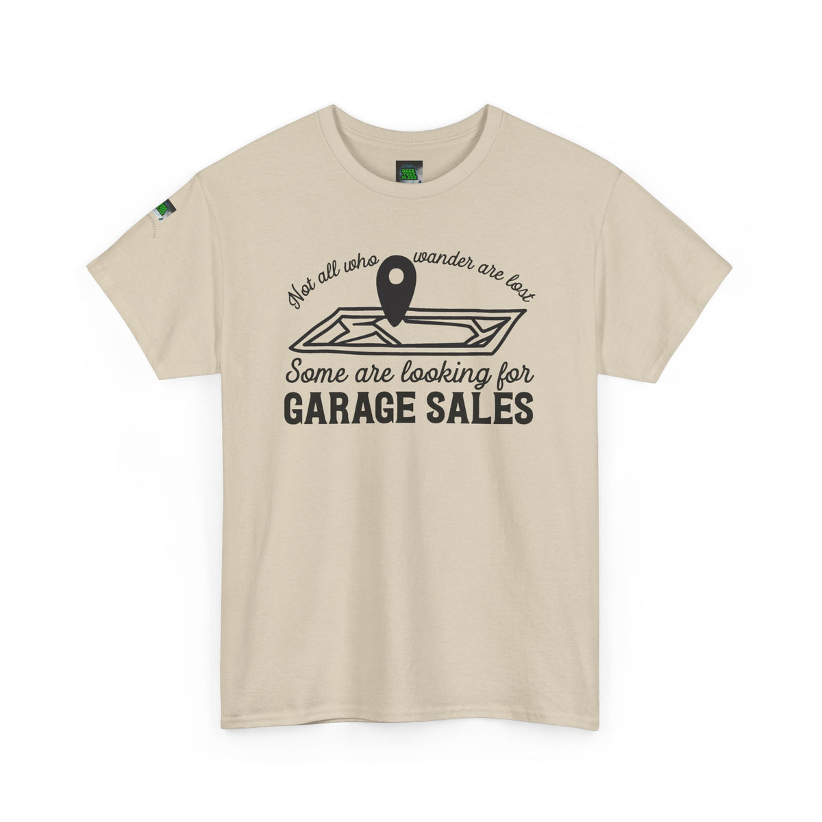 Garage Sale Hunter T-Shirt — "Some Are Looking for Garage Sales" Vintage Map Design