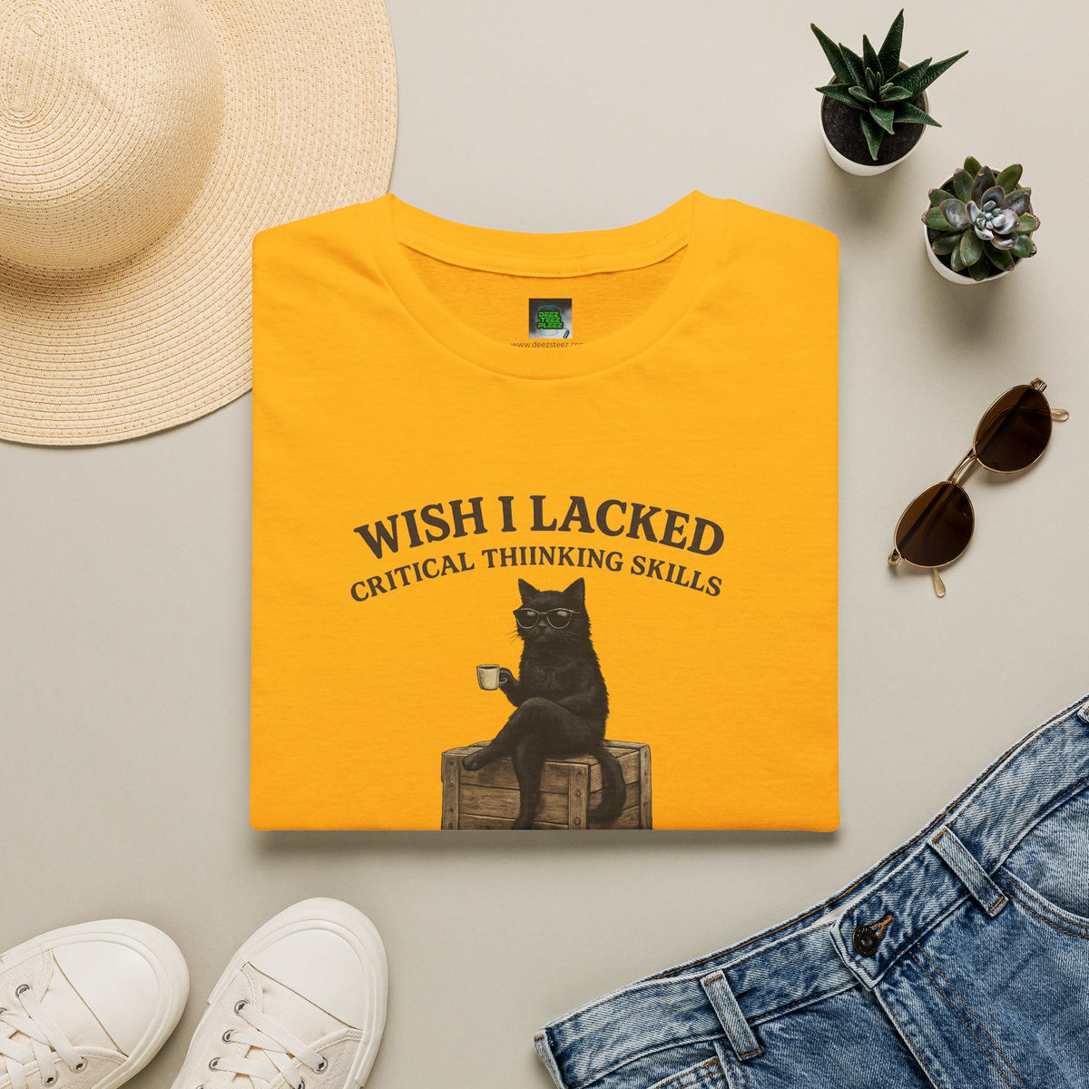 Unisex Softstyle T-Shirt "I Wish Cool Cat"