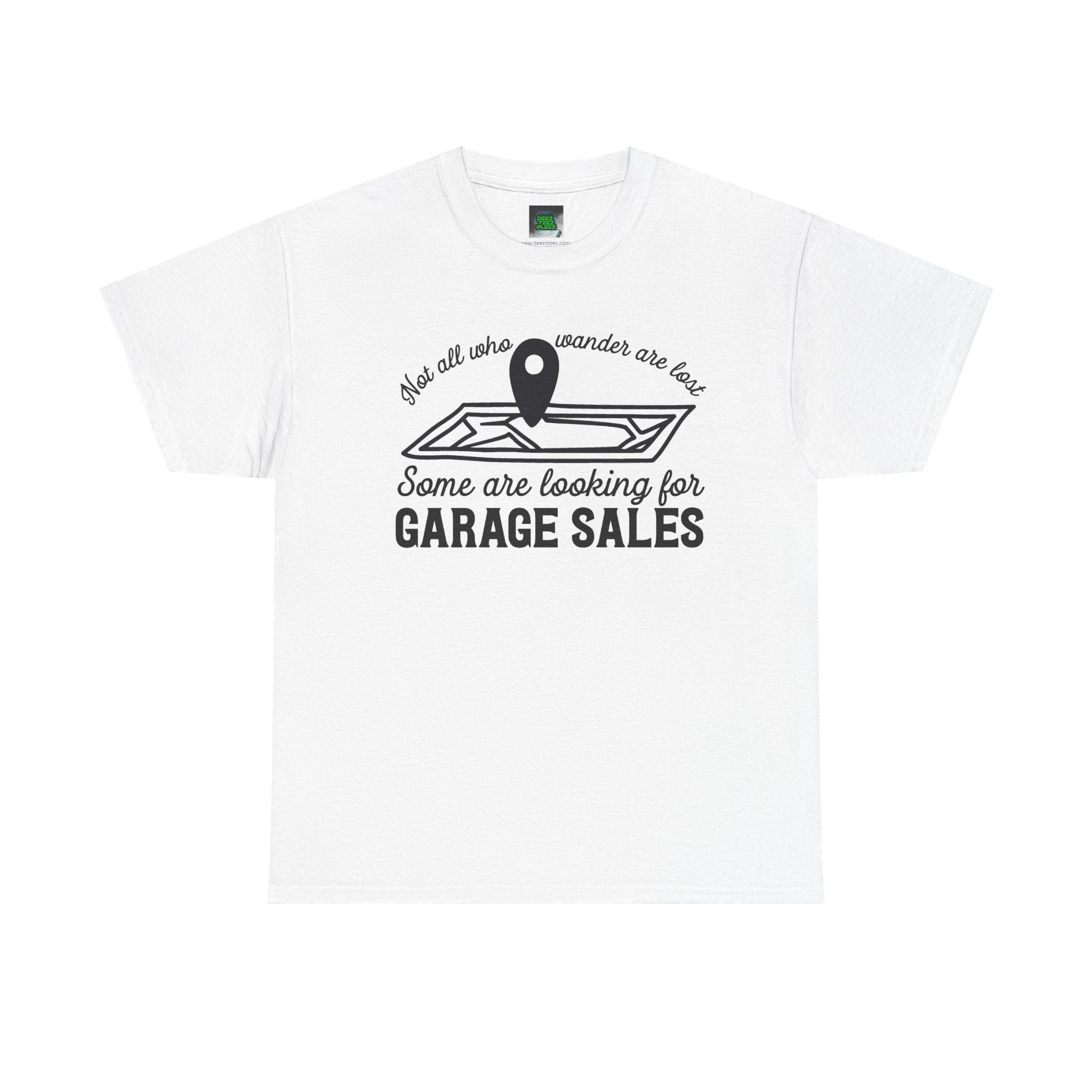 Garage Sale Hunter T-Shirt — "Some Are Looking for Garage Sales" Vintage Map Design