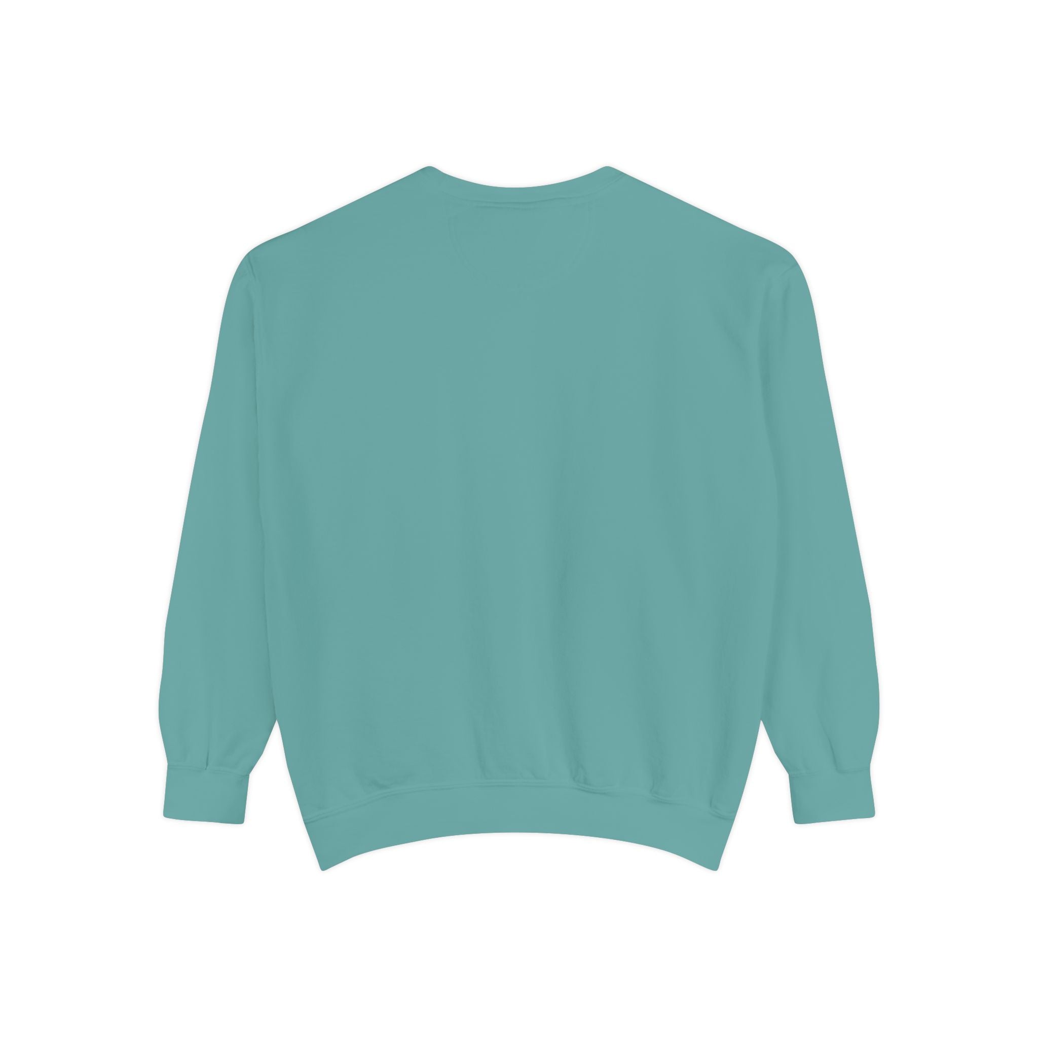 Never Give Up Sweatshirt — Motivational Garment-Dyed Crewneck