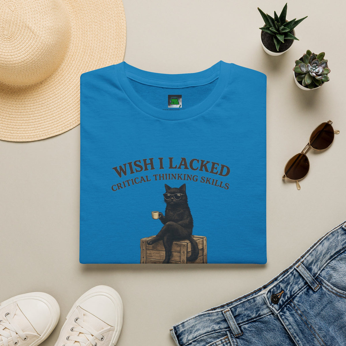 Unisex Softstyle T-Shirt "I Wish Cool Cat"