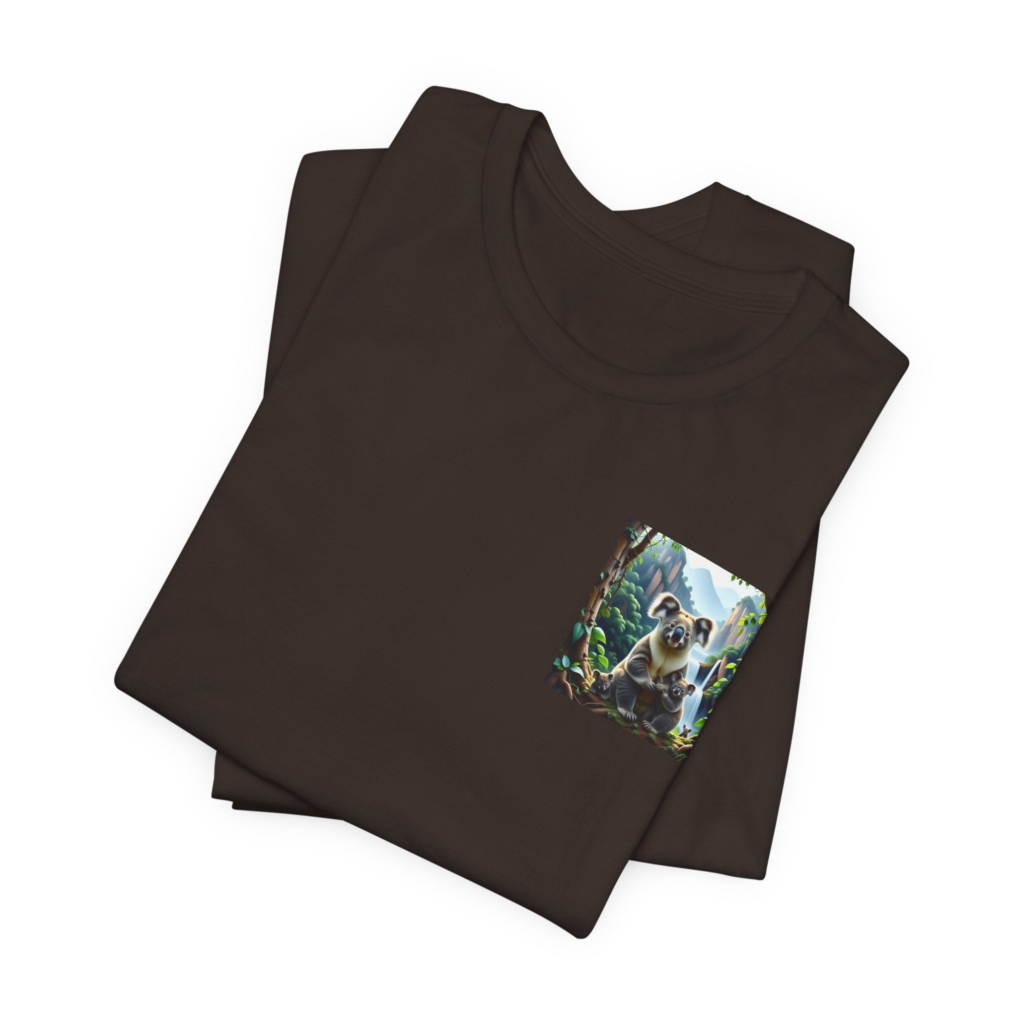 Koala Pocket Tee – Cute Wildlife Graphic Short Sleeve Shirt