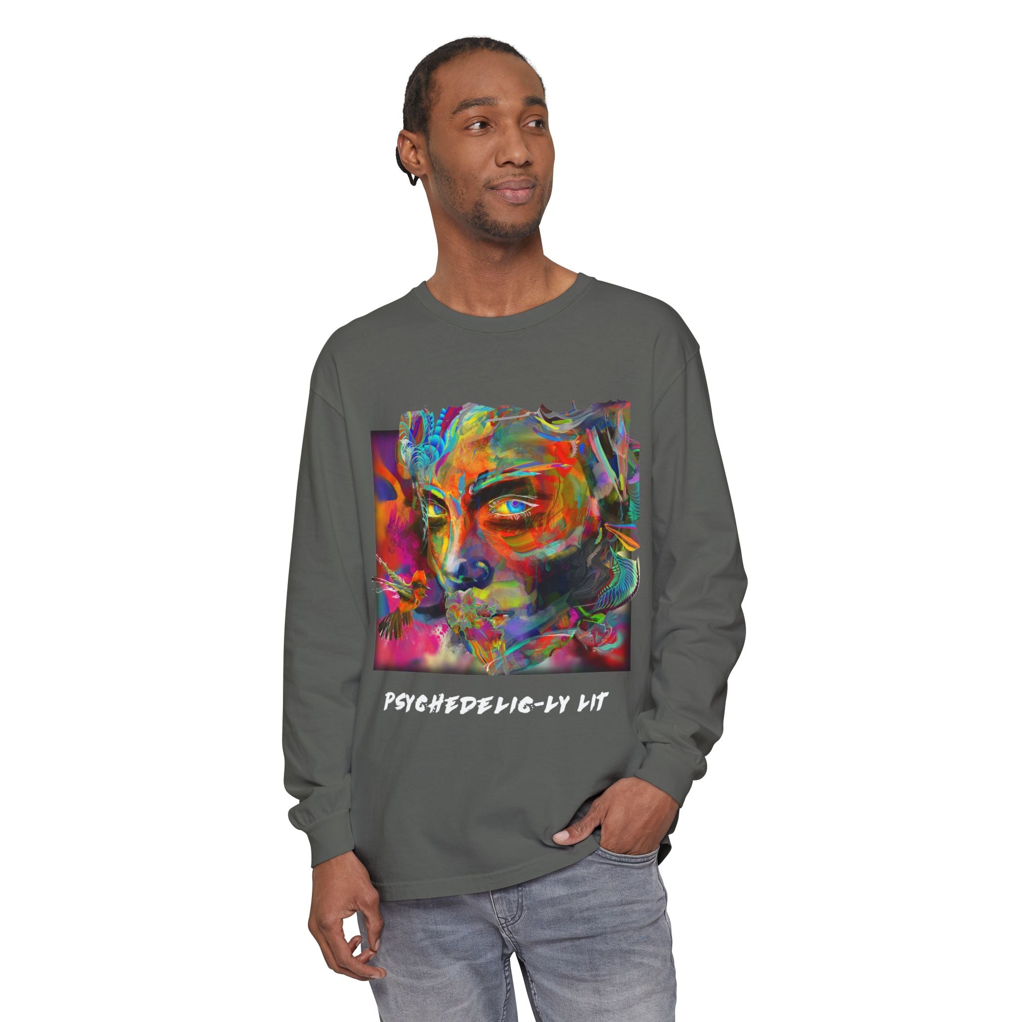 Psychedelic Portrait Long Sleeve Tee