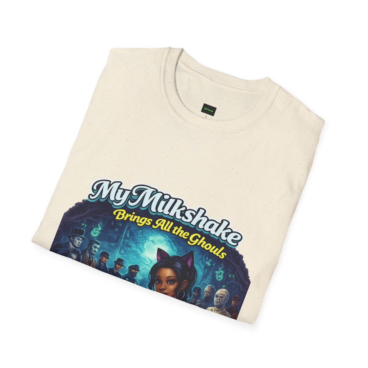 My Milkshake Brings All the Ghouls to the Yard T-Shirt — Retro Halloween Horror Tee